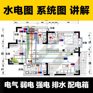 水电图纸 识图教学 讲解 放管 电气图 弱电 强电 排水 配电箱-闲鱼虚拟仓