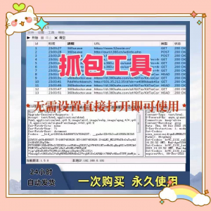 抓包工具软件 开发 源代码 分析 设计 素材 一次性购买永久使用-闲鱼虚拟仓