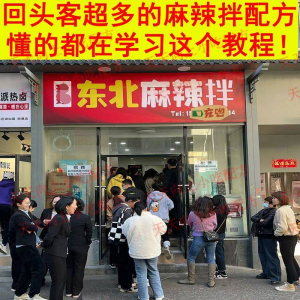 麻辣拌配方 技术秘方 正宗东北 抚顺 做法 商用 摆摊视频教程-闲鱼虚拟仓