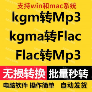 kgm kgma flac 转mp3 酷X狗音乐格式转换器转换软件电脑mac版工具-闲鱼虚拟仓