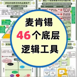46种麦肯锡思考工具框架 底层逻辑 PPT 属于芒格100个思维模型-闲鱼虚拟仓
