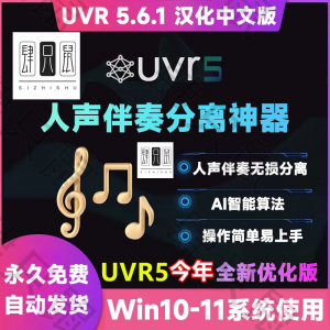 UVR5.6汉化中文版人声伴奏分离软件背景音乐免费提取工具音轨降噪-闲鱼虚拟仓