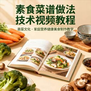 素食菜谱 制作技术 视频教程 家庭营养 健康美食教学设计素材-闲鱼虚拟仓