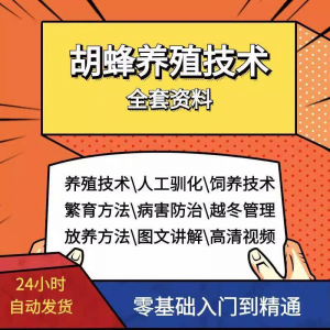胡蜂养殖技术 蜜蜂视频资料 黄蜂 黑盾怎样养胡蜂人工饲养教程大全-闲鱼虚拟仓