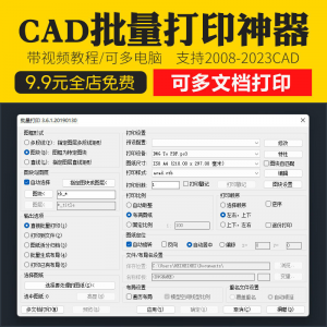 CAD批量打印神器 支持多文档打印多种图框选择的批量打印插件-闲鱼虚拟仓