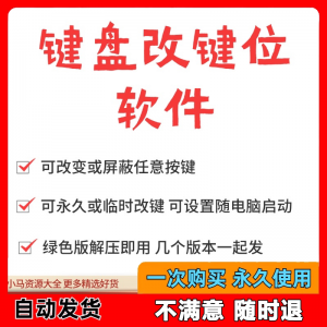键盘改键位软件 电脑快捷键工具 按键屏蔽键盘改位 便捷换按键工具-闲鱼虚拟仓