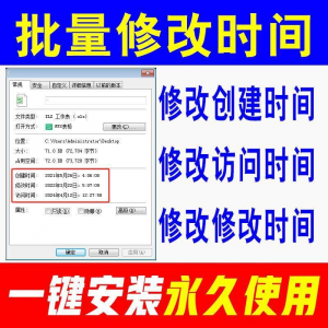 文件批量修改 属性文件夹创建访问时间修改 Excel更改日期软件-闲鱼虚拟仓