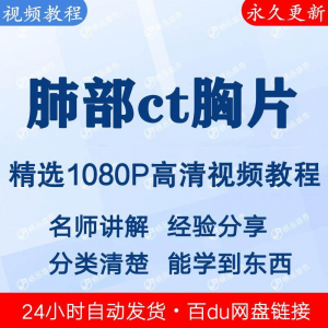 肺部ct胸片教程 新手自学零基础入门精通教学课程全集-闲鱼虚拟仓