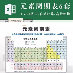 化学元素周期表excel-闲鱼虚拟仓