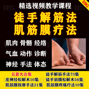 徒手松解术教程 松解筋膜 疗法手法肌疼痛诊断治疗中医教学课程-闲鱼虚拟仓