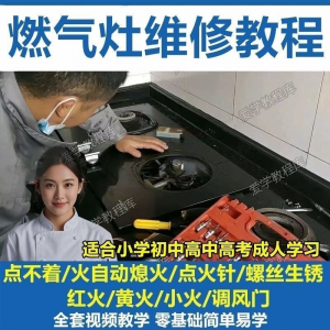 燃气灶维修教程 新手自学基础精通教学视频-闲鱼虚拟仓