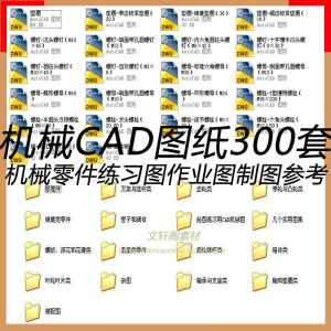 CAD机械图纸零件装配制图 300张作业练习图纸 学习参考资料图库-闲鱼虚拟仓