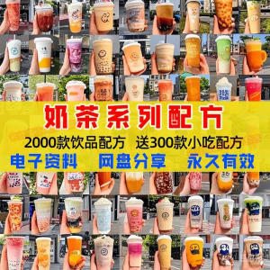 奶茶配方自学培训学习视频教程新手初学摆摊开店全套奶昔果茶调制-闲鱼虚拟仓