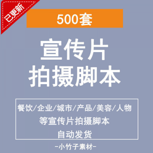 各行业宣传片脚本 剧本制作 企业创作方案 拍摄脚本  资料文案 素材模板-闲鱼虚拟仓