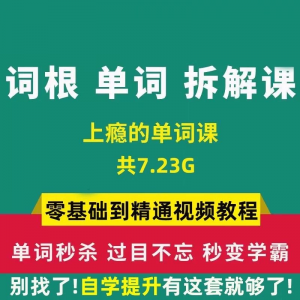 单词词根拆解学习6000词频内 拆解词根 秒变英语学霸 增加记忆力教程-闲鱼虚拟仓