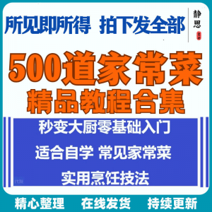 家常菜做菜教学教程 私房菜 炒菜 烹饪-闲鱼虚拟仓