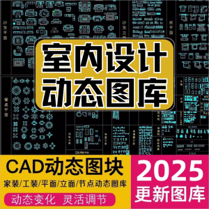 网红cad动态图库 模块模型素材抖音小红书CAD室内设计家装工装图库-闲鱼虚拟仓