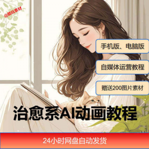 治愈系AI插画动画视频制作教程-闲鱼虚拟仓