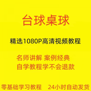 台球 斯诺克 美式台球 桌球视频教程 教学培训课程 在线自学零基础入门精通教程-闲鱼虚拟仓