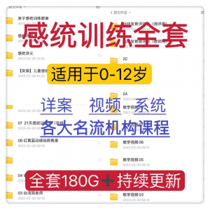 感统课程 教案幼儿童训练早教机构视频0-12岁体智能培训测评资料-闲鱼虚拟仓
