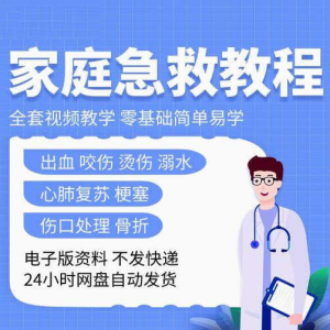 家庭急救教程 各种急救知识 视频培训课 PPT 家庭常见现场应急救护-闲鱼虚拟仓