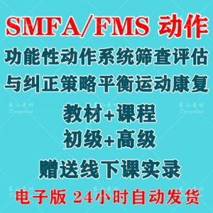 SFMA和FMS动作功能性系统评估与纠正 初级 高级 运动 颈椎脊康复课程-闲鱼虚拟仓