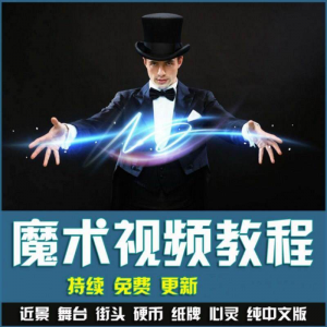 魔术视频教学合集 魔术 硬币舞台泡妞魔术 魔术教程永久更新-闲鱼虚拟仓
