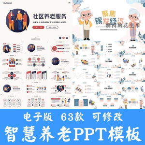 智慧养老ppt模板 社区养老院服务宣传开题答辩商业计划书方案素材-闲鱼虚拟仓