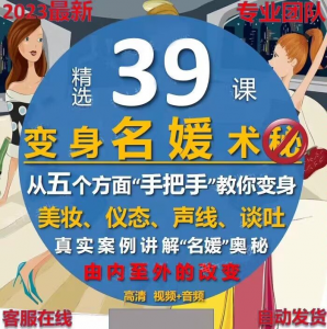 变身名媛术 打造读心术教程 男性思维 提高情商 女性心理学 思维逻辑 心理课程-闲鱼虚拟仓