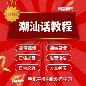 潮汕话教程 自学习资料教学 方言发音培训 零基础 揭阳 潮州语入门-闲鱼虚拟仓