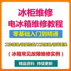 电冰柜冰箱维修教程 主板修理 原理 检修技术 教学视频 维修实例 资料-闲鱼虚拟仓