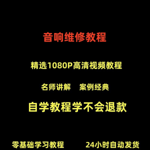 音响维修技术教程 自学初学入门零基础家庭影院原理修理检修-闲鱼虚拟仓