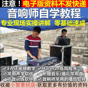 音响师自学视频教程 调音师速成培训零基础调音台灯光音响设备调试-闲鱼虚拟仓
