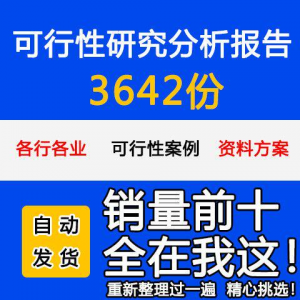 项目可行性研究分析报告案例品牌融资投资研究资料方案大全模板-闲鱼虚拟仓